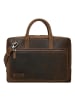 Plevier coventry Aktentasche Leder 41 cm Laptopfach dunkelbraun