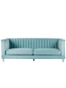 Beliani 3-Sitzer Sofa ARVIKA in Blau/Transparent - (W) 204 x (H) 75 x (L) 78 cm