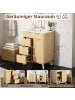 ABRIHOME Waschbeckenunterschrank in Holzton 61 cm mit Wellenoptik 3 Schubladen