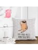 Mr. & Mrs. Panda Kissen Faultier Vogel mit Spruch in Grau Pastell