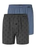 Schiesser Boxershorts Single Jersey in Grau / blau
