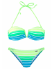 Venice Beach Bandeau-Bikini in türkis-gestreift