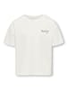 KIDS ONLY T-Shirt KOGMAIKEN LIFE CROP S/S ONLY in cloud dancer