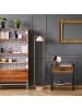 relaxdays Nachttisch in Holzoptik/Schwarz - (B)43 x  (H)50 x (T)37 cm