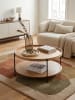 KADIMA DESIGN Couchtisch 78x78x40 cm Sofatisch Holz / Metall Wohnzimmertisch Eiche,