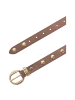 b.belt Nietengürtel Leder in medium grey