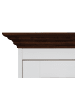 Feldmann-Wohnen Kleiderschrank Belluno Elegante weiß lackiert / Nussbaum 107 / 64 / 190cm