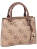 Guess Handtasche Noelle II Sml Multi Comp Stchl in Latte Logo/Brown