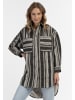 IZIA Damen Hemdjacke in Schwarz Wollweiss