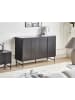 Beliani Sideboard GLASTONBURY in Schwarz - (W) 120 x (H) 80 x (L) 40 cm