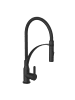 Eisl CARNEO Spültischarmatur, Schwarz matt/Schwarz, mit Soft-Touch Schlauch