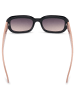 styleBREAKER Retro Sonnenbrille in Schwarz-Rose / Grau Verlauf