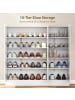 HOMCOM Schuhschrank-105L x 26B x 80H cm-Weiß