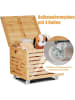 COSTWAY Spielzeugkiste Bambus mit Deckel 43 x 36 x 36 cm in Hellbraun