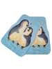 Mr. & Mrs. Panda Automatte Pinguin umarmen ohne Spruch in Eisblau