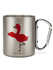 Mr. & Mrs. Panda Isolierbecher Flamingo Yoga ohne Spruch in Silber
