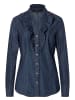 More & More Jeansbluse in dark blue denim