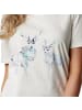 tectake T-Shirt mit stimmungsvollem Aufdruck, weiß