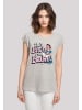 F4NT4STIC T-Shirt Vintage Pin Up Bäckerin in grau meliert