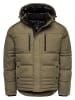 Humy Winterjacke warm gefüttert Kapuze in Olive