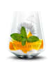 Mr. & Mrs. Panda Blümchentail Glas Seeigel mit Spruch in Transparent
