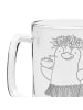 Mr. & Mrs. Panda Gravur Bierkrug Pinguin Kokosnuss ohne Spruch in Transparent
