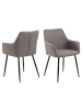 ebuy24 Esszimmerstuhl Lizzy Graubraun 2er Set