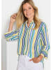 GOLDNER Blusenshirt mit Streifenmuster in grün / blau / gelb / gestreift