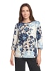 Betty Barclay Sweatshirt mit Rippenstruktur in Beige/Blau