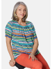 GOLDNER Farbbrillante Druckbluse mit liebevollen Details in bunt / geringelt