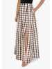 Adrianna Papell Langes Abendkleid Plaid Combo Gown in Black/Ivory