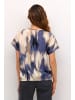 Kaffe Kurzarm-Bluse KAbeathe Loose fit in Blue Abstract Print