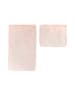 Zellerfeld Premium 2 teiliges Bademattenset Waschbar in Rosa-Blume