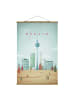 WALLART Stoffbild mit Posterleisten - Reiseposter - Berlin in Pastell