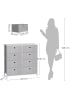 SONGMICS Kommode Bellah in Taubengrau - (B)80 x (H)81.5 x (T)30 cm