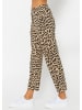 SASSYCLASSY Jersey Chino in Leo-Print in schwarz