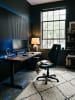 KADIMA DESIGN Jugenddrehstuhl Ergonomisch | Hohe Rückenlehne, Mesh, bis 60kg in Blau