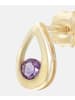 Diamant L'éternel Ohrstecker aus 375 Gelbgold mit Amethyst