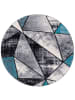 Pergamon Teppich Brilliant Magic Rund in blau