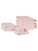 Beliani 9er-Set Handtuch ATIU in Rosa