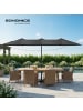 SONGMICS Sonnenschirm Sheld in Dunkelgrau - (B)200 x (H)223 x (T)384.5 cm