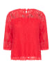 Cream Kurzarm-Bluse CRKit Regular fit in High Risk Red