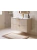 Beliani Badezimmerschrank mit Waschbecken TOTORANI in Beige/Gold