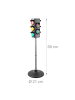 relaxdays Spielzeugampel in Schwarz/ Silber - (B)21 x (H)69 x (T)21 cm