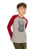 Band of Rascals Longsleeve " King of Rock Raglan " in rot