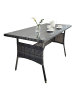 relaxdays Gartentisch in Grau - (B)100 x (H)70 x (T)60 cm