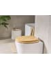 Beliani WC-Sitz CUAREIM in Braun - (W) 38 x (H) 42 x (L) 45 cm