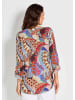 GOLDNER Florale Druckbluse mit V-Ausschnitt in bunt / gemustert