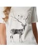 tectake T-Shirt mit originellem, verspieltem Aufdruck, weiß
