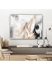 MuchoWow Leinwand bilder Abstrakte Kunst weiß gold (BxH)